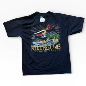 Vintage Rare 1997 World Police/Fire Games NWT Shirt XL